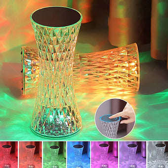 Crystal Diamond Multicolour Touch Desk Lamp