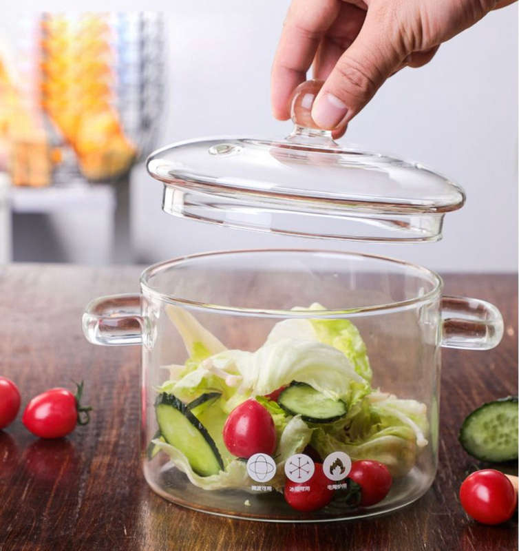 Clear Glass Cooking Pot