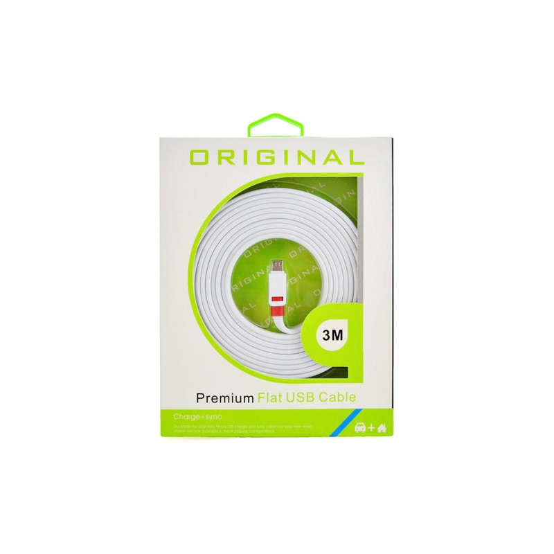ORIGINAL Premium Flat USB Cable 3M