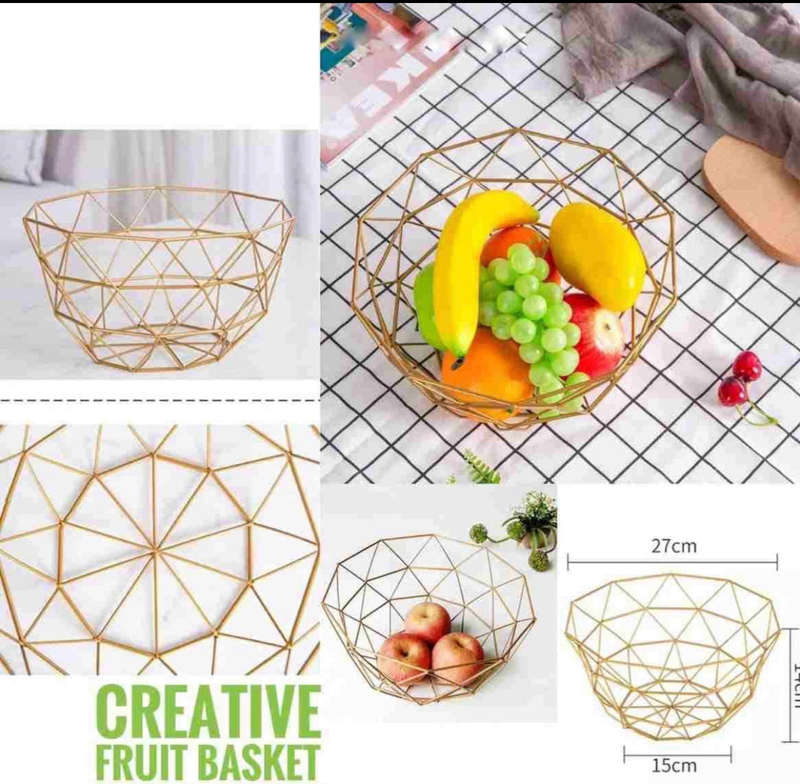 Nordic Geometric Fruit Basket