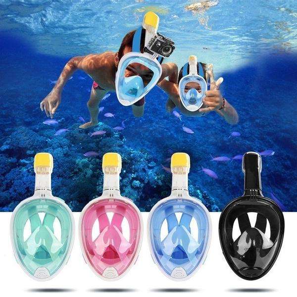 Anti-Fog Summer Swimming Full Face Mask Surface Diving Snorkel Scuba for GoP