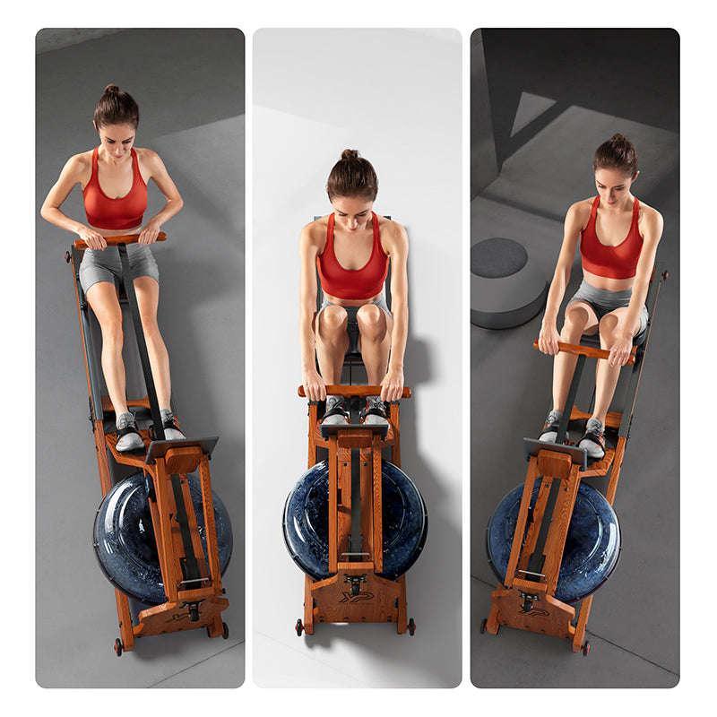 Wooden Water Resistance Rowing Machine - Black Friday Deal