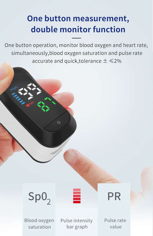 DS105 LED Pulse Oximeter CE AND FDA Approved Fingertip
