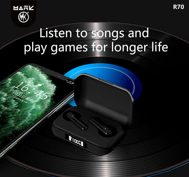 Smart TWS Wireless Bluetooth Earphones - Black
