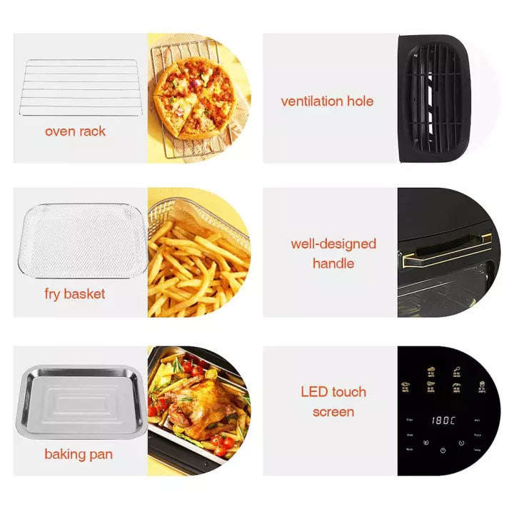 15L No Smoke Air Fryer  Multifunctional Household Oil-Free