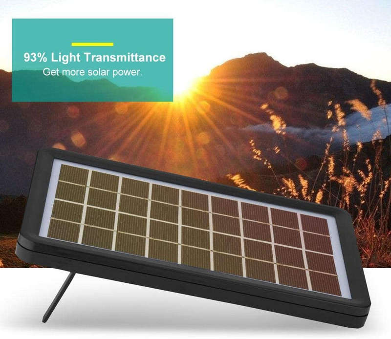 6V 3.8W Portable Solar Panel Charger  Multi-Head USB Cable, IP65 Waterproof, Outdoor Power Supply