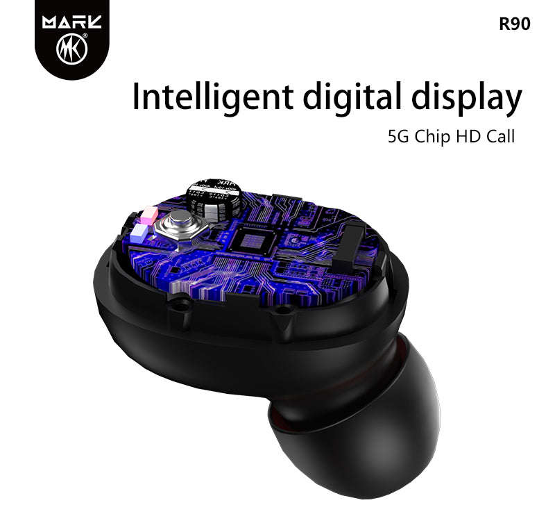 Soft Light Digital Display Function Wireless Earphone
