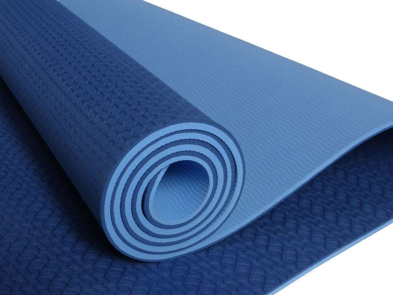 Yoga Mats TPE Two Tone Blue