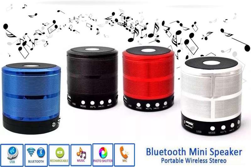 Mini Bluetooth Speaker WS-887 - Red