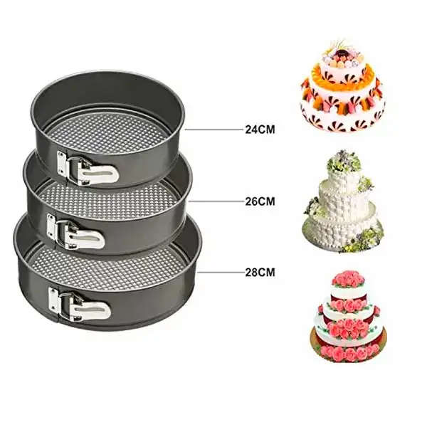 3pcs Round Shape Cake Mold