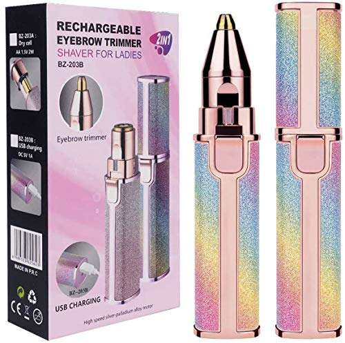 2 in 1 Rechargeable Eyebrow Trimmer & Shaver For Ladies