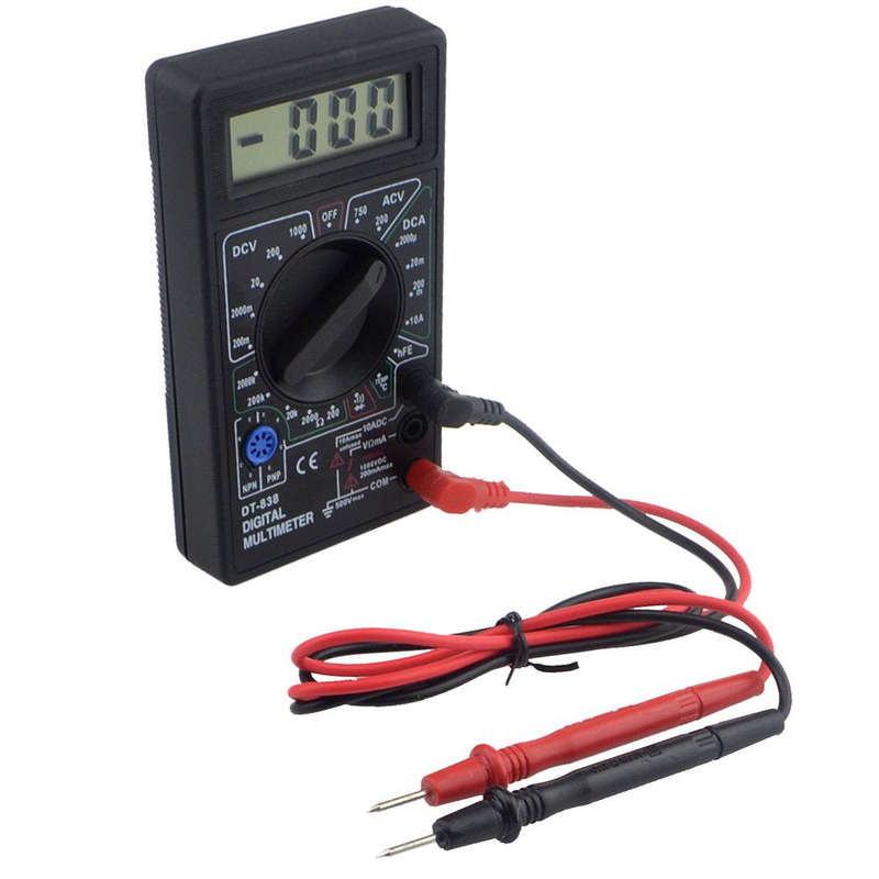 DT-838 Digital Multimeter Handheld AC DC Volt/Amper/Ohm/Temperature Meter Tester