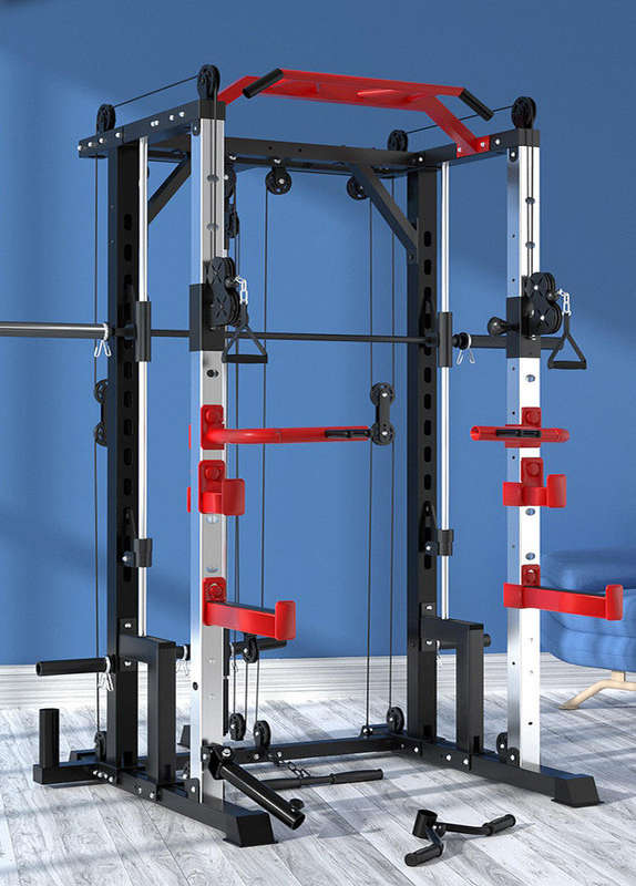 ST6804 Cross Fitness Home Gym Smith Machine  Multi-Functional Trainer for Full Body Strength T...