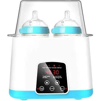 Baby Bottle Warmer, Bottle Steam Sterilizer 5-in-1 Smart Thermostat Dou - BLUE
