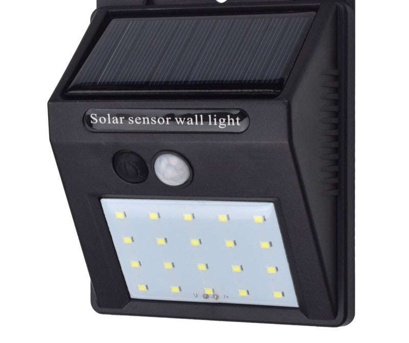 Solar Powered Motion LED Wall Light - 20LED