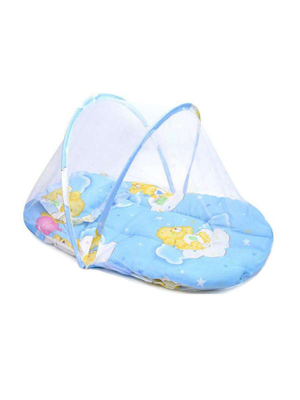 Happy Baby Mosquito Net Cradle Baby Bed - blue