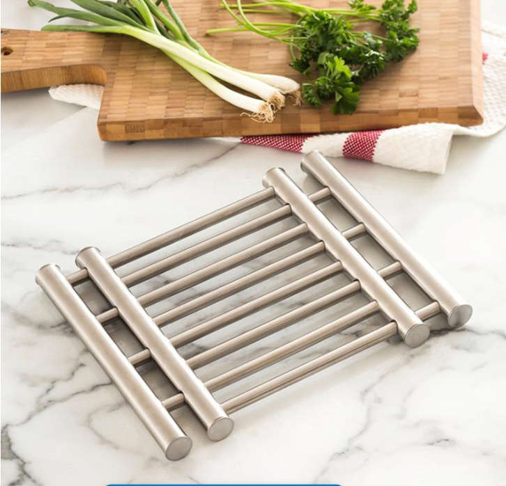 Extendable Stainless Steel Pot Holder  Adjustable Trivet For Hot Dishes, Cookware & Pans