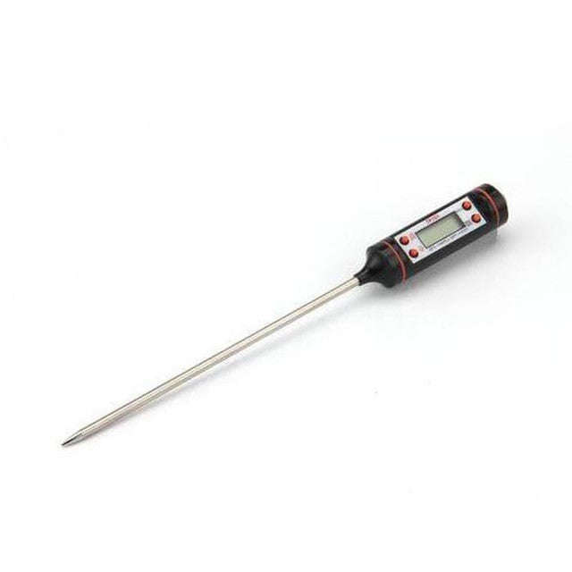Stainless Steel Digital Cooking Thermometer with LCD Display
