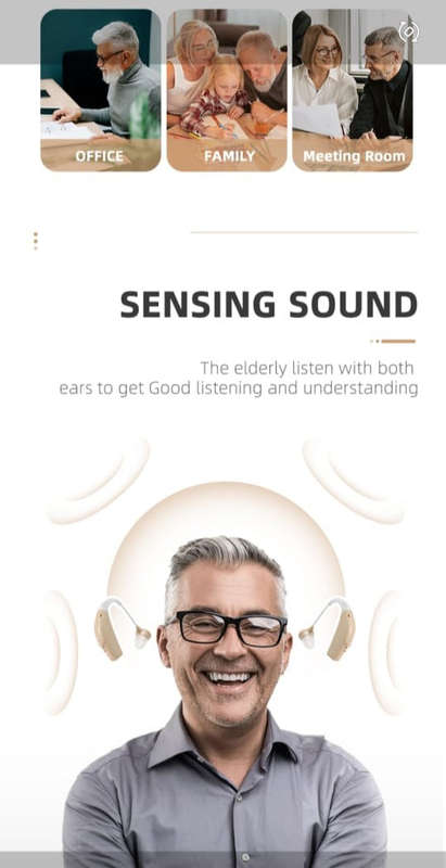 Portable Sound Amplifier Noise Cancelling BTE Rechargeable Ear Hearing Aid for Severe Hearing Loss