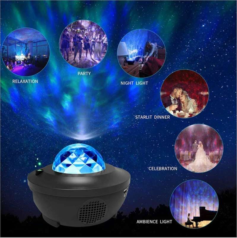 Starry Sky LED Party Bluetooth Speaker and Projector