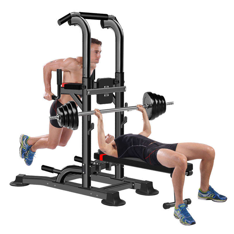 Pull Up Bar Gym Fitness Equipment Power Tower With Bench and Barbell Stand