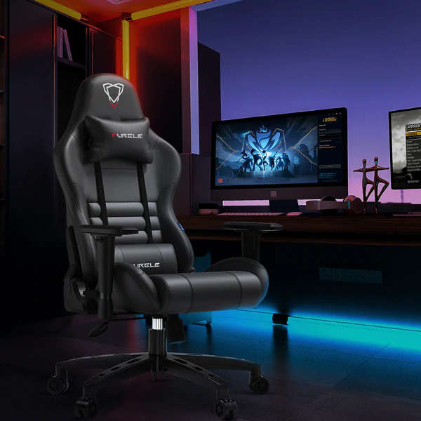 Ergonomic Gaming Chair  Racing-Style Office Chair with Lumbar Support