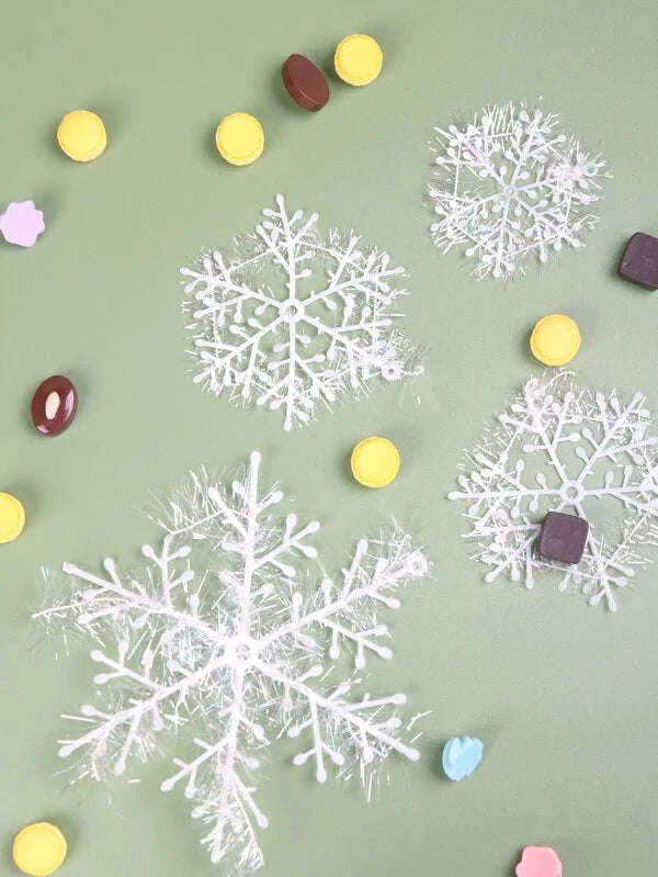 Glitter Snowflake Christmas Tree Ornaments Hanging Decoration