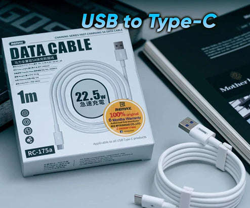 REMAX 1M USB To Type-C 22.5W Charging And Sync Cable