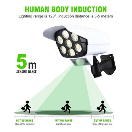 2178T Solar Outdoor Security Light with Motion Sensor & Remote Control  3 Lighting Modes | Dum...