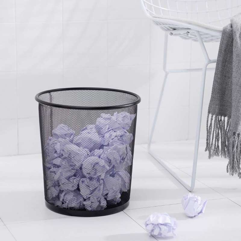 Metal Mesh Waste Bin - Round Bin