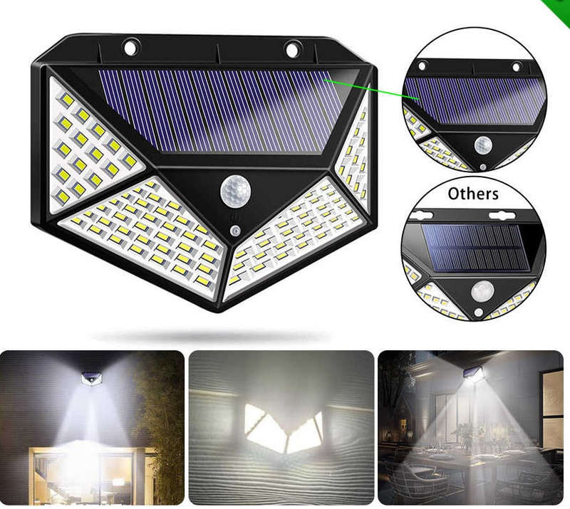 Solar LED Wide-Angle Wall Light