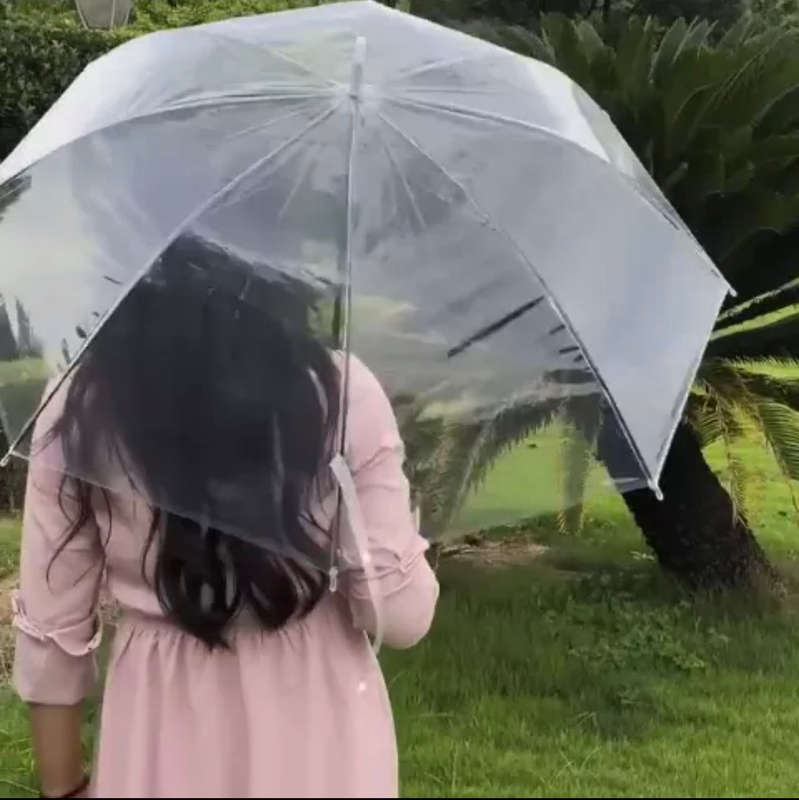 Clear Transparent Rain Umbrella