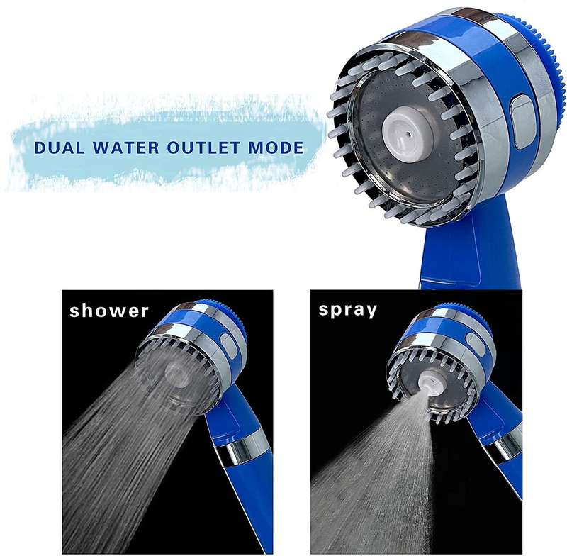 Pet Shower Attachment, Soft Brush, Soap Dispenser, Pet Washer & Sprayer