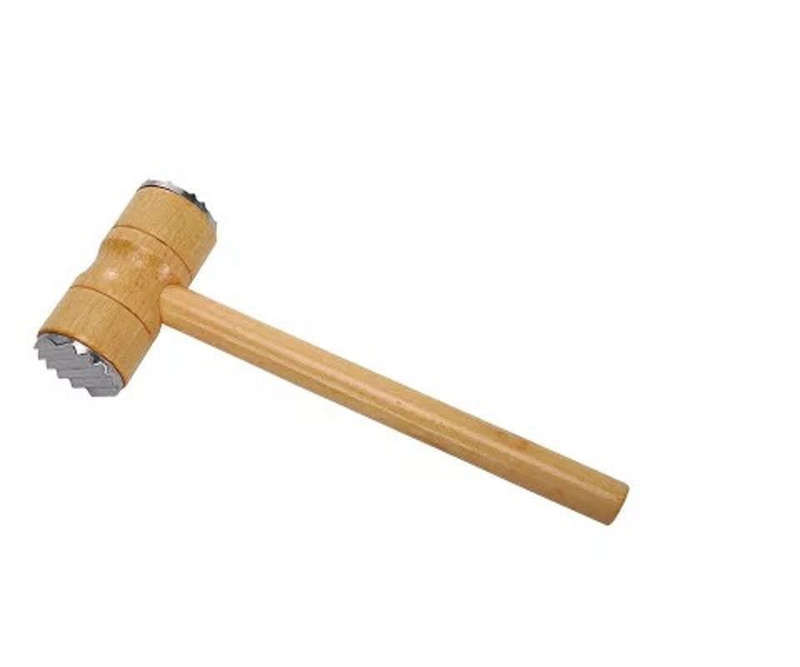 Meat Tenderizer Wooden 2 Sided Hammer