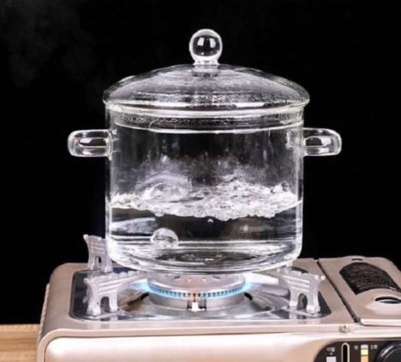Clear Glass Cooking Pot