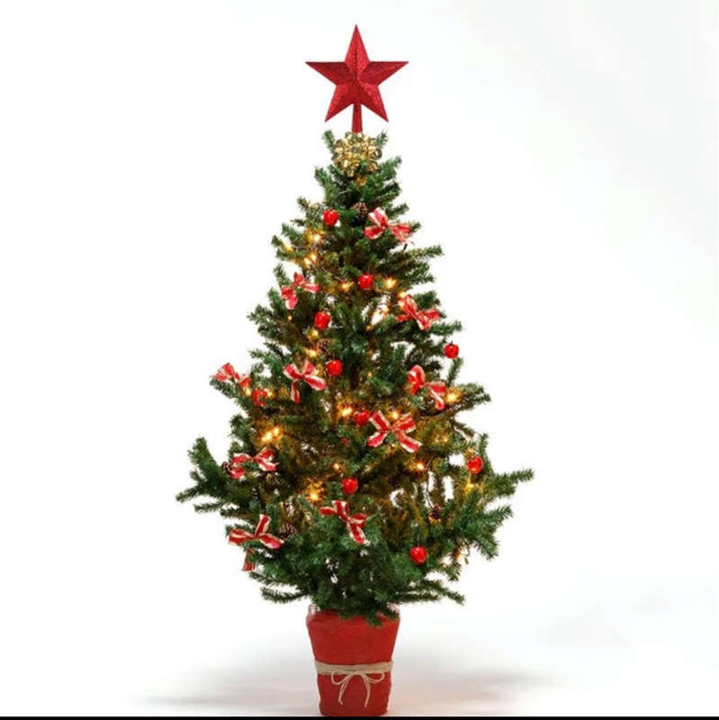 Red Glittered Mini Star Christmas Tree Topper Christmas Tree Top