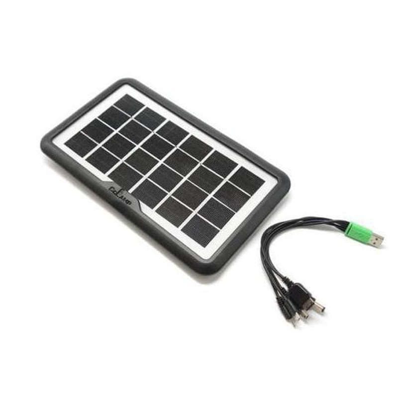 6V 3.8W Portable Solar Panel Charger  Multi-Head USB Cable, IP65 Waterproof, Outdoor Power Supply