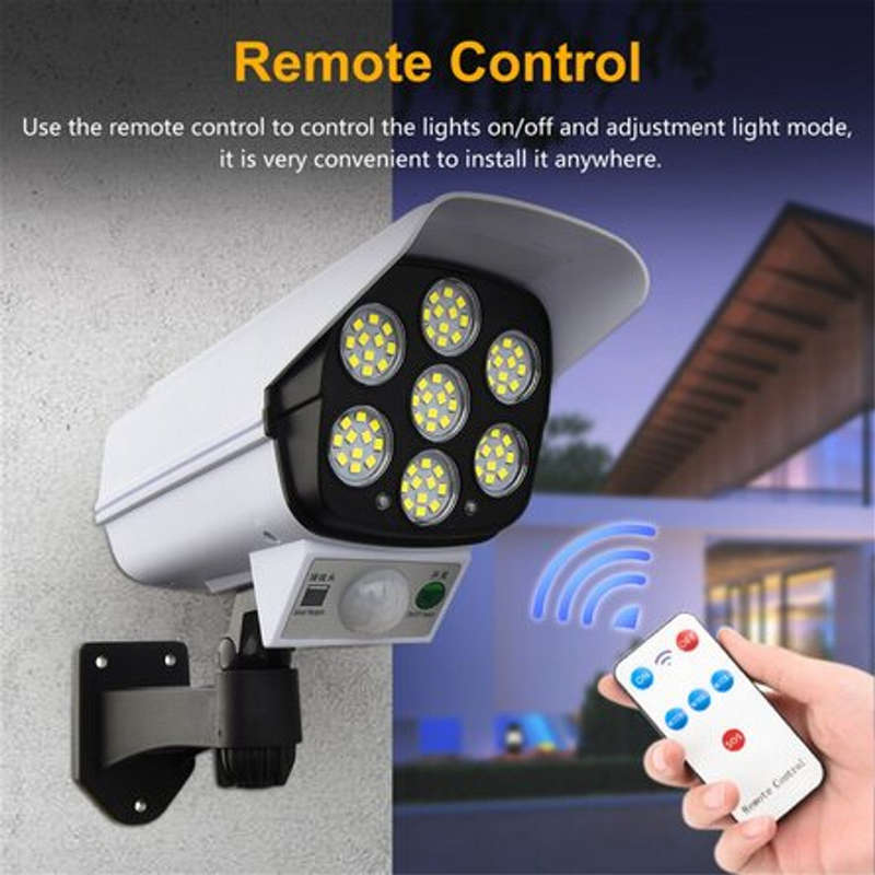 2178T Solar Outdoor Security Light with Motion Sensor & Remote Control  3 Lighting Modes | Dum...