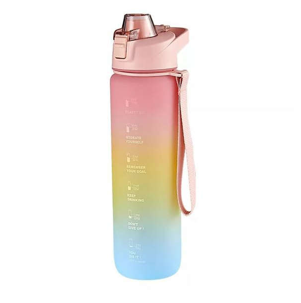 1L BPA Free Motivational Water Bottle