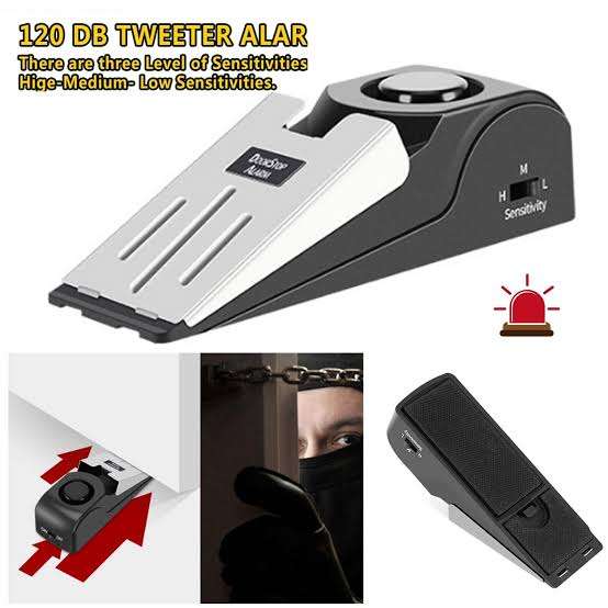 Portable Door Stop Stippers Wedge Security Alarm