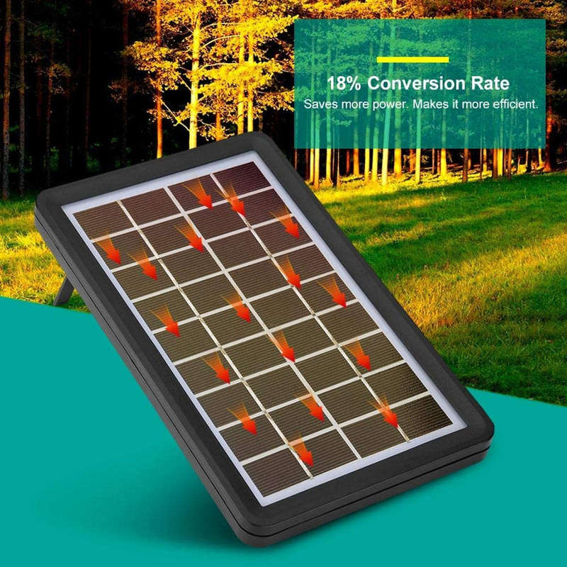 6V 3.8W Portable Solar Panel Charger  Multi-Head USB Cable, IP65 Waterproof, Outdoor Power Supply