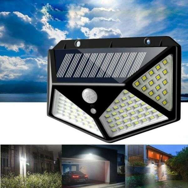 Solar LED Wide-Angle Wall Light