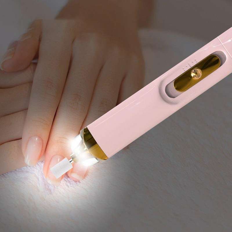 Portable USB Charging Electric Nail Polisher (WHITE)