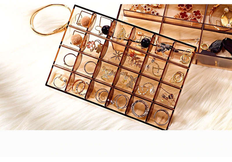 Transparent 3layer Jewellery Box
