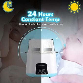 Baby Bottle Warmer, Bottle Steam Sterilizer 5-in-1 Smart Thermostat Dou