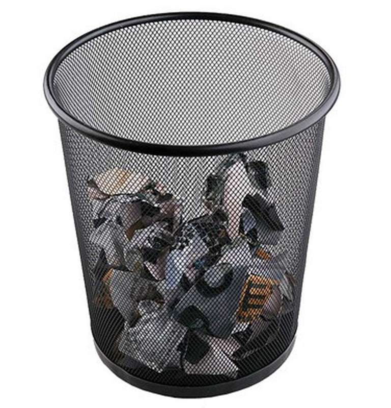 Metal Mesh Waste Bin - Round Bin