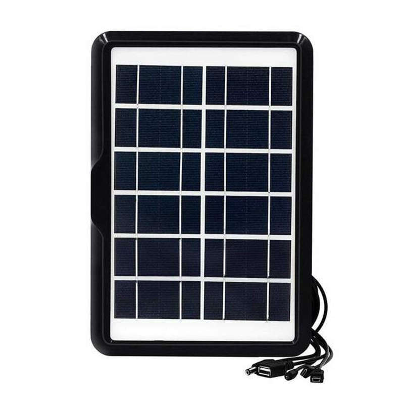 6V 3.8W Portable Solar Panel Charger  Multi-Head USB Cable, IP65 Waterproof, Outdoor Power Supply
