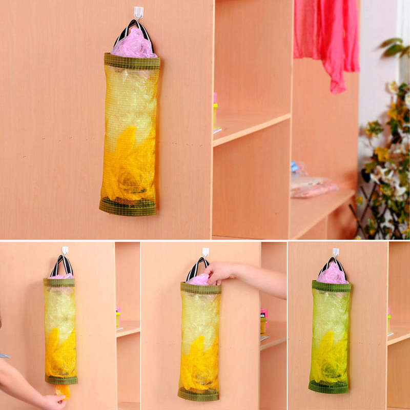 Kitchen Transparent Mesh Hanging Garbage