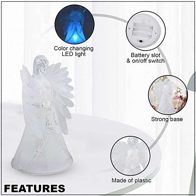 Crystal Angel LED Light Ornament