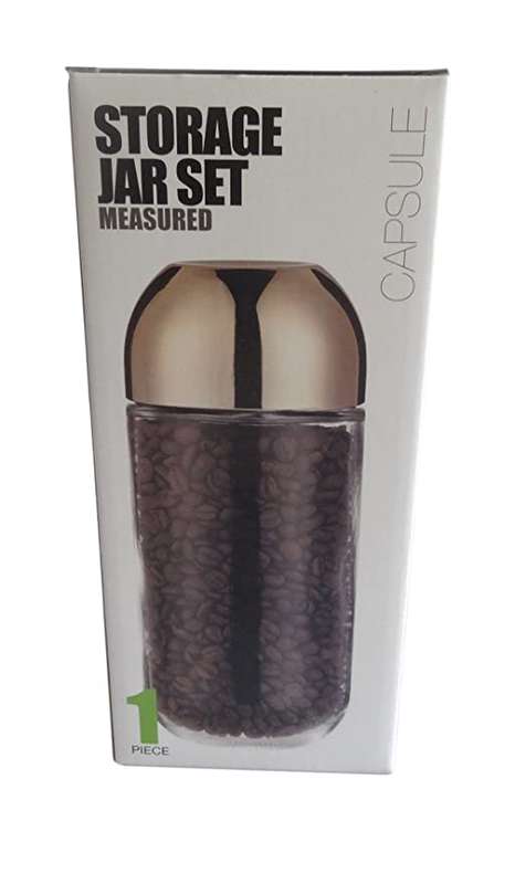 Aminno 600Ml Glass Storage Jar with Unique Measuring Lid